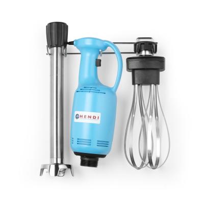 Ruční mixér s proměnnou rychlostí 400 s šlehačkou a závěsem, HENDI, 230V/400W, 155x120x(H)790mm | 224014